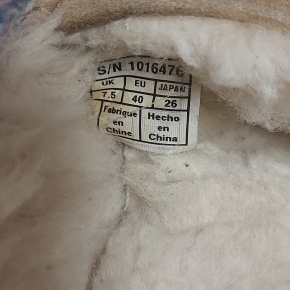 UGG Ansley Tan Suede Wool Moccasin Slippers - Picture 11 of 11